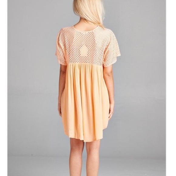 🧡 Light Coral Tunic Dress - Picture 2 of 2